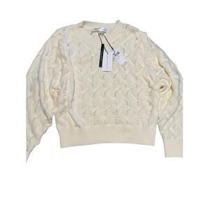 Chelsea & Theodore Wool Blend Pullover  Sweater Size L Cream